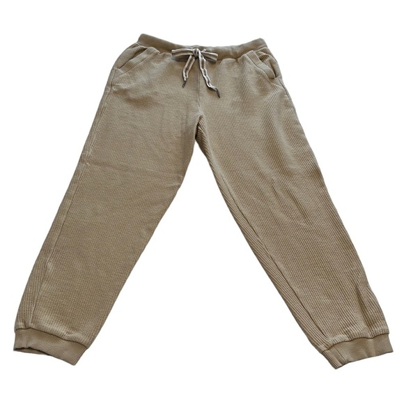 Aerie Love Corded Ribbed Tan Athletic Joggers - Size Large - Picture 2 of 9